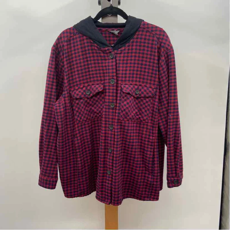 Eddie Bauer Women's Size 2X Red Checkered Jacket