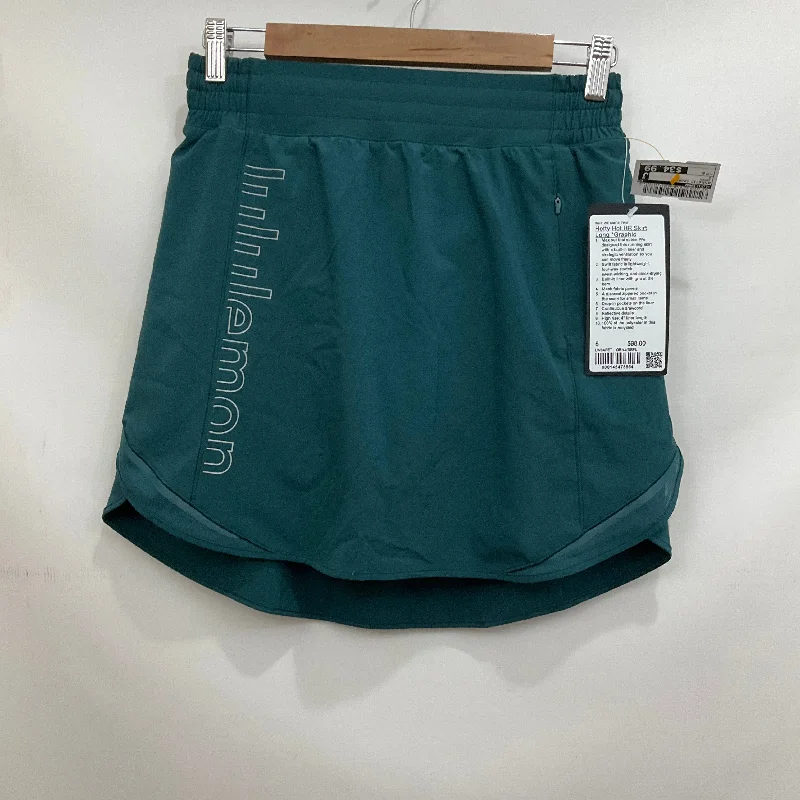 Athletic Skort By Lululemon In Green, Size: 6