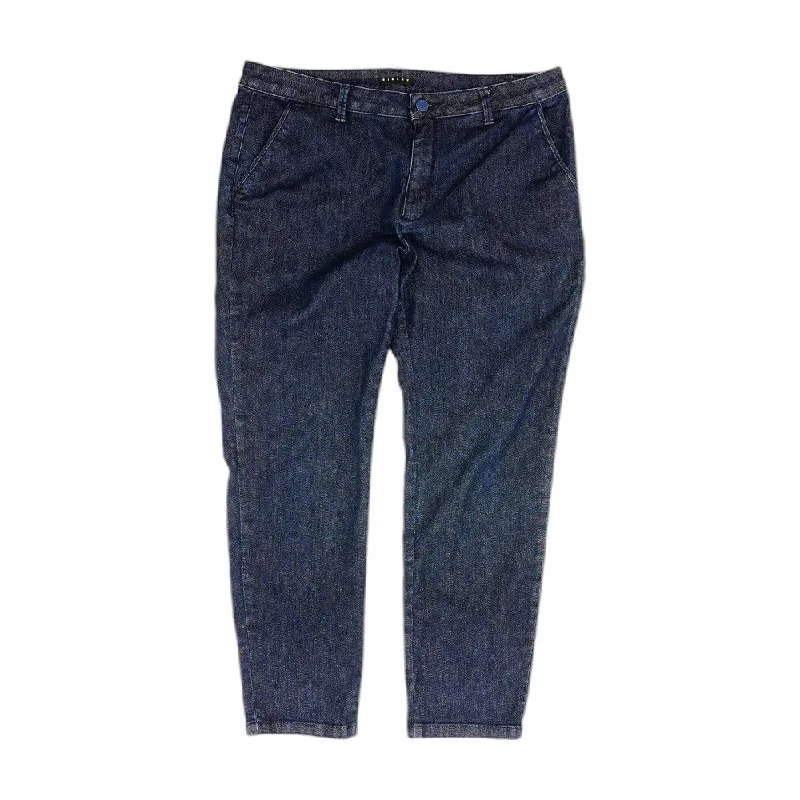 Blue Solid High Rise Slim Leg Jeans